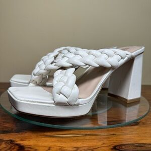 Anne Klein Aiden Bubble Braid Heel In Bone Size 9.5